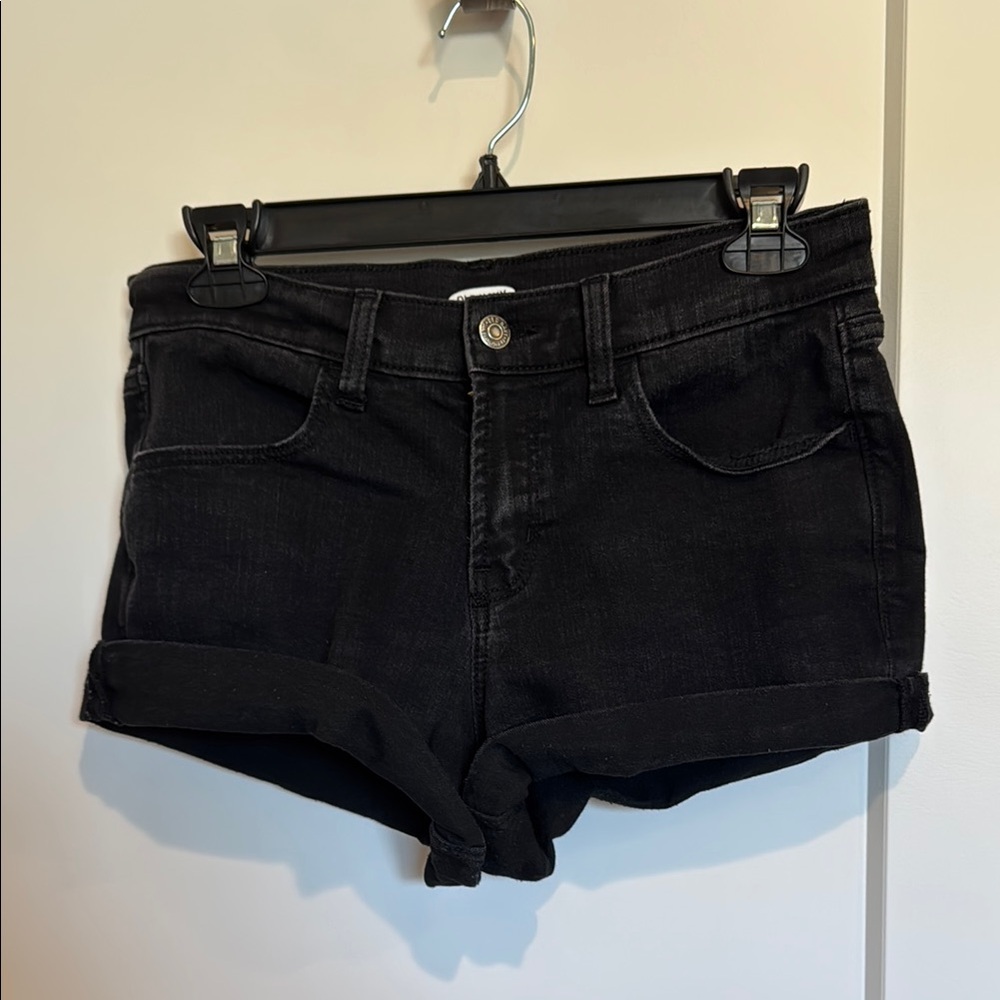 Old Navy Black Jean Shorts Classic Cutoff Style